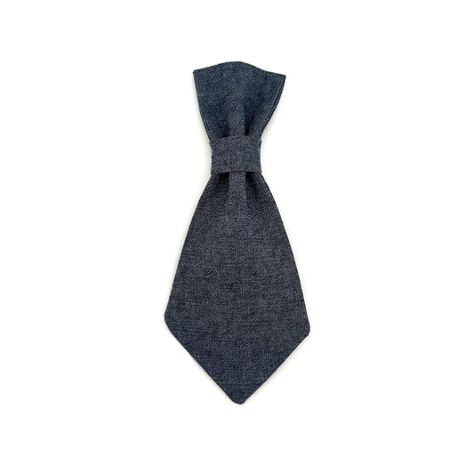 Navy Chambray Dog Tie 