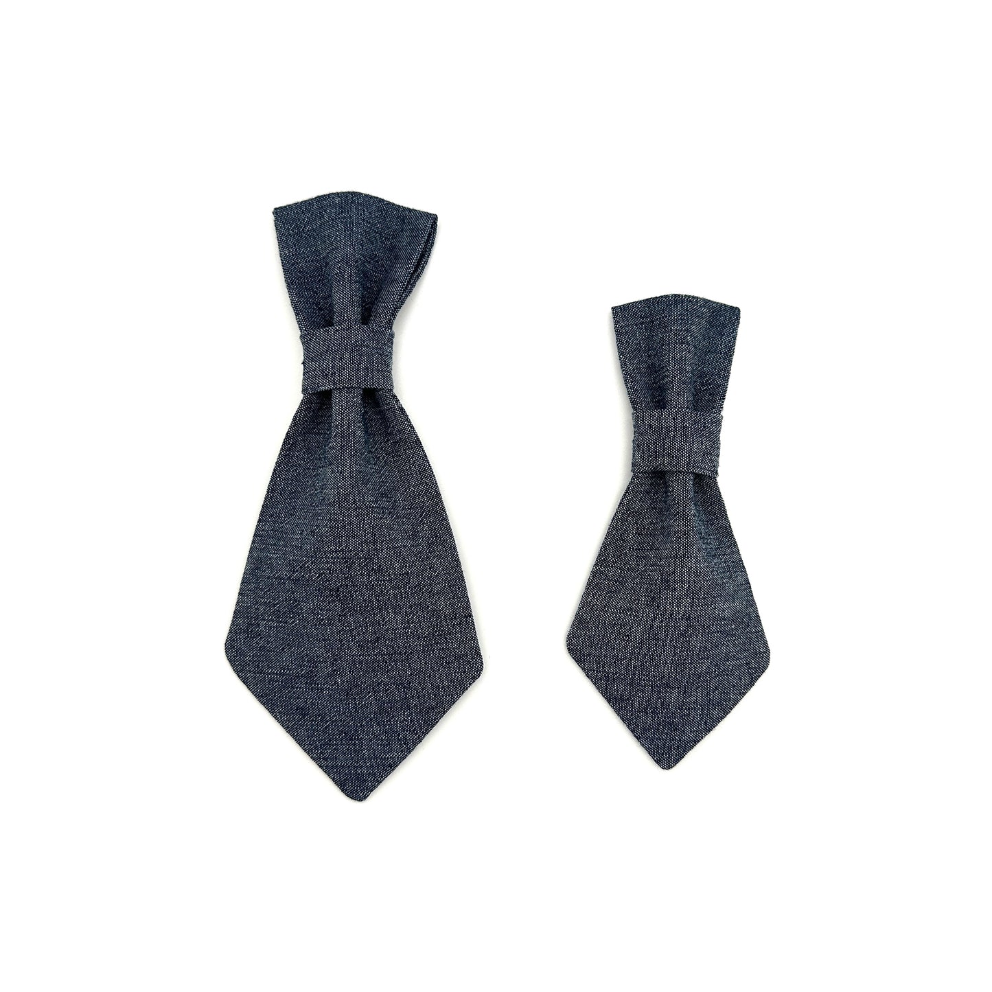 Navy Chambray Dog Tie 