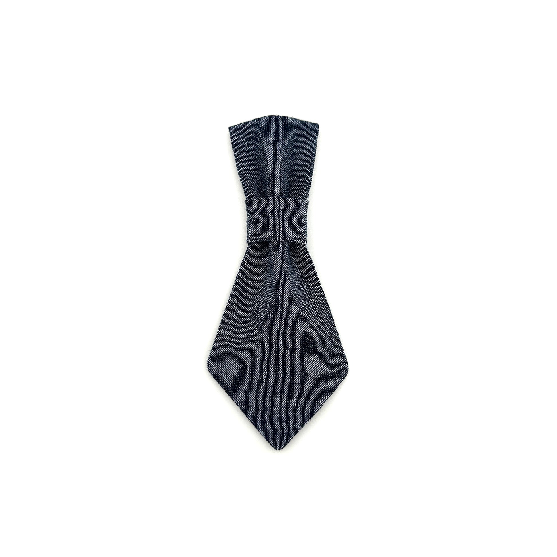 Navy Chambray Dog Tie 