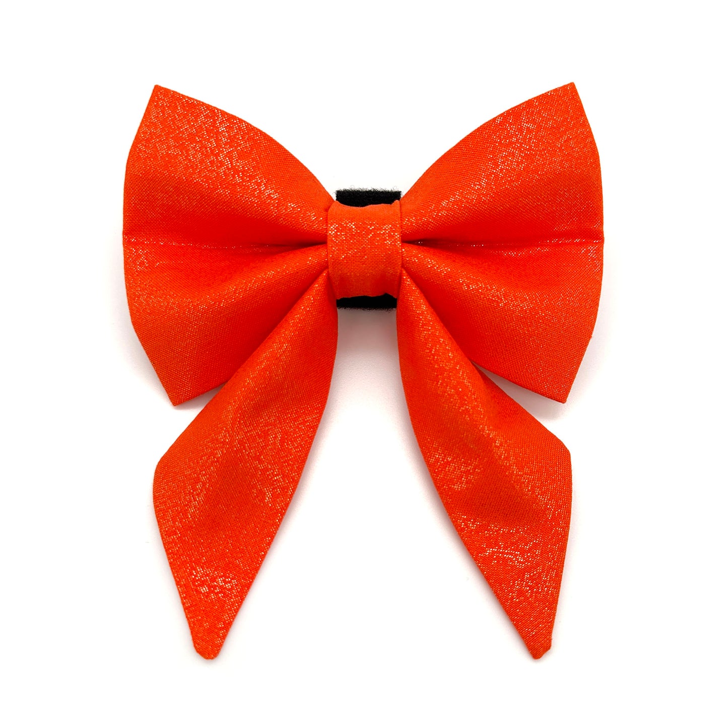 Glitter Orange Sailor Dog Bow 