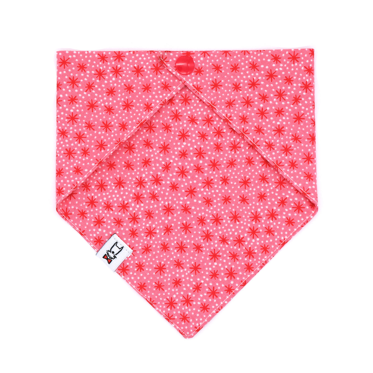 Pink and Red Retro Starburst Dog Bandana