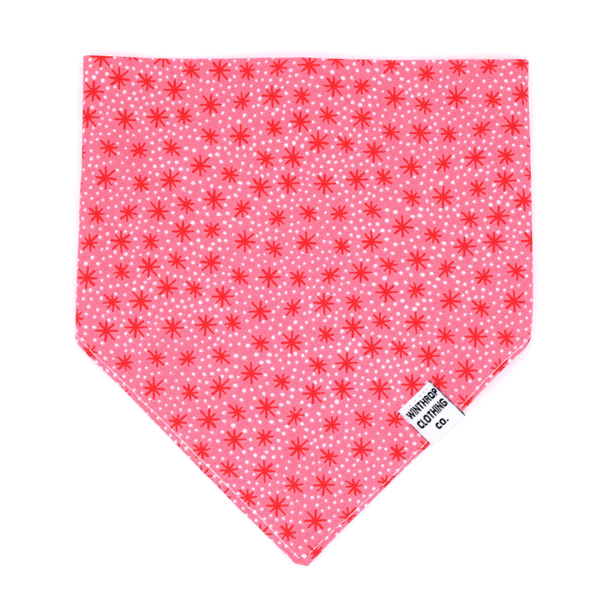 Pink and Red Retro Starburst Dog Bandana