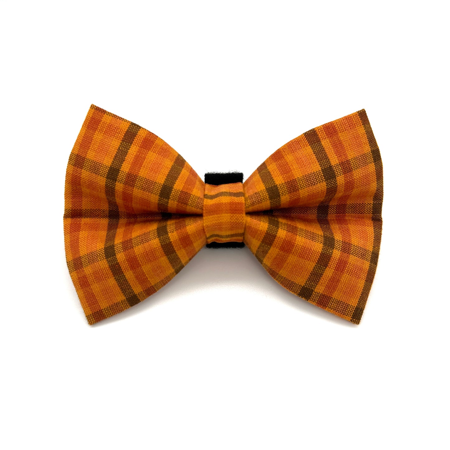 Pumpkin Spice Plaid Dog Bow Tie