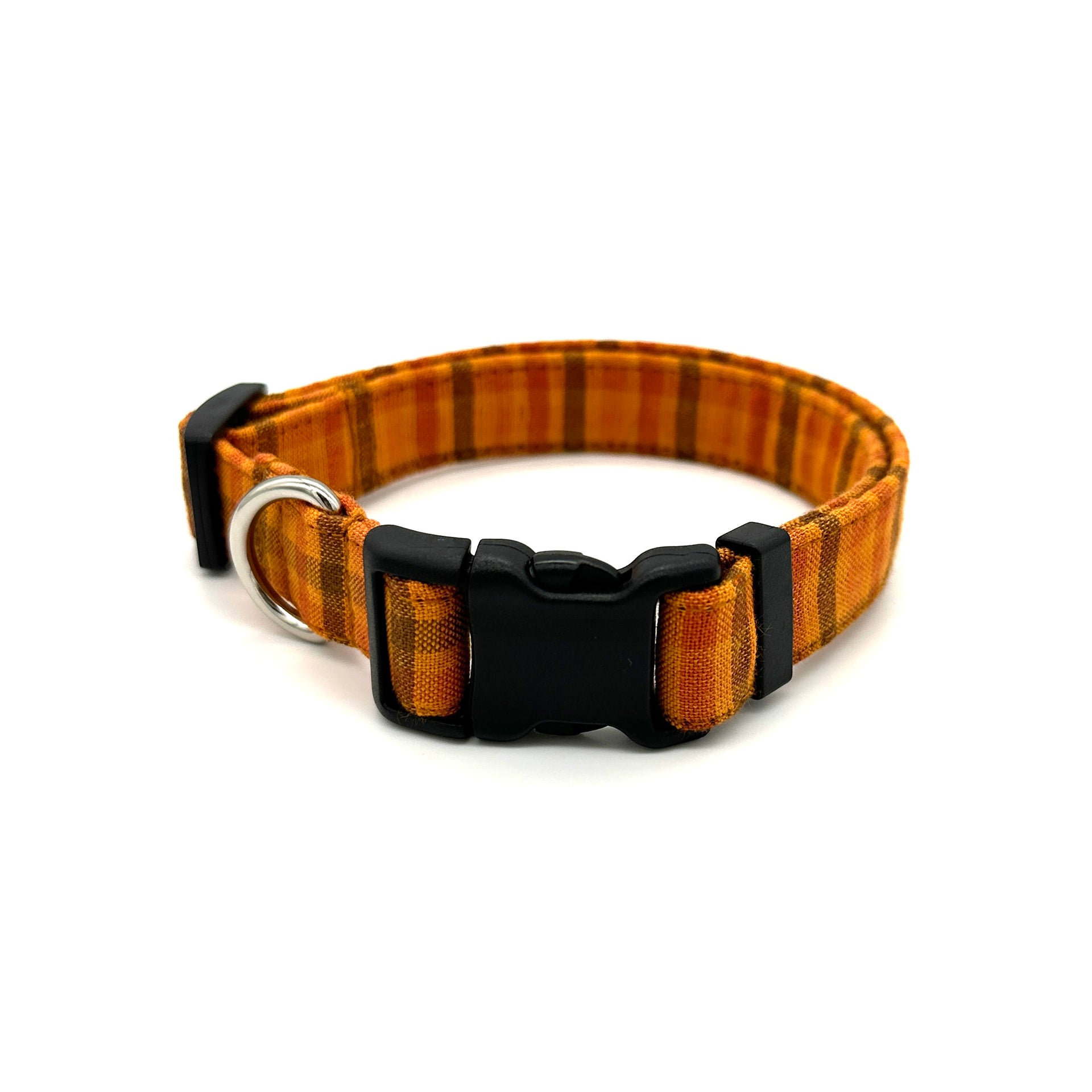 Pumpkin Spice Plaid Dog Collar Winthrop Clothing