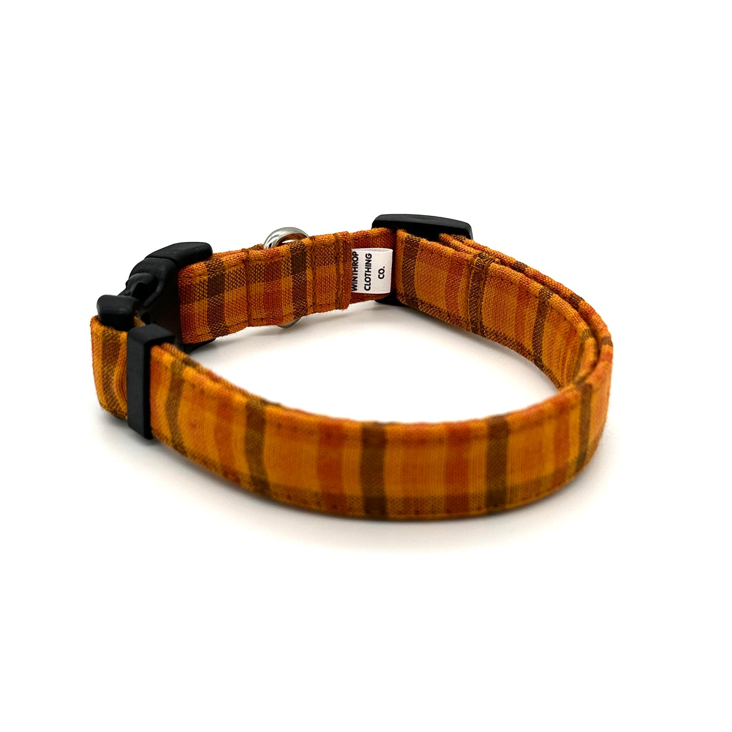 Pumpkin Spice Plaid Dog Collar