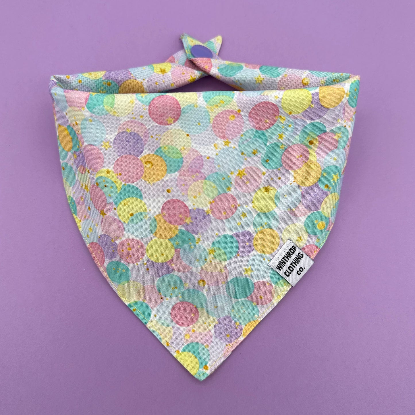 Pastel Confetti Birthday Dog Bandana