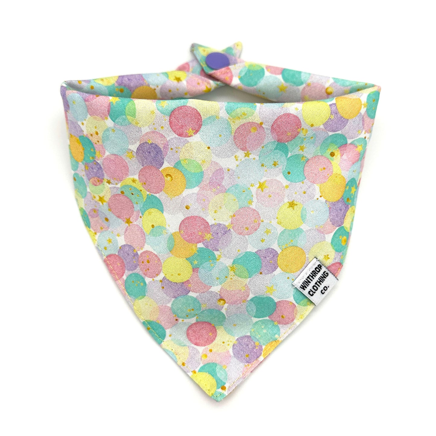 Pastel Confetti Birthday Dog Bandana