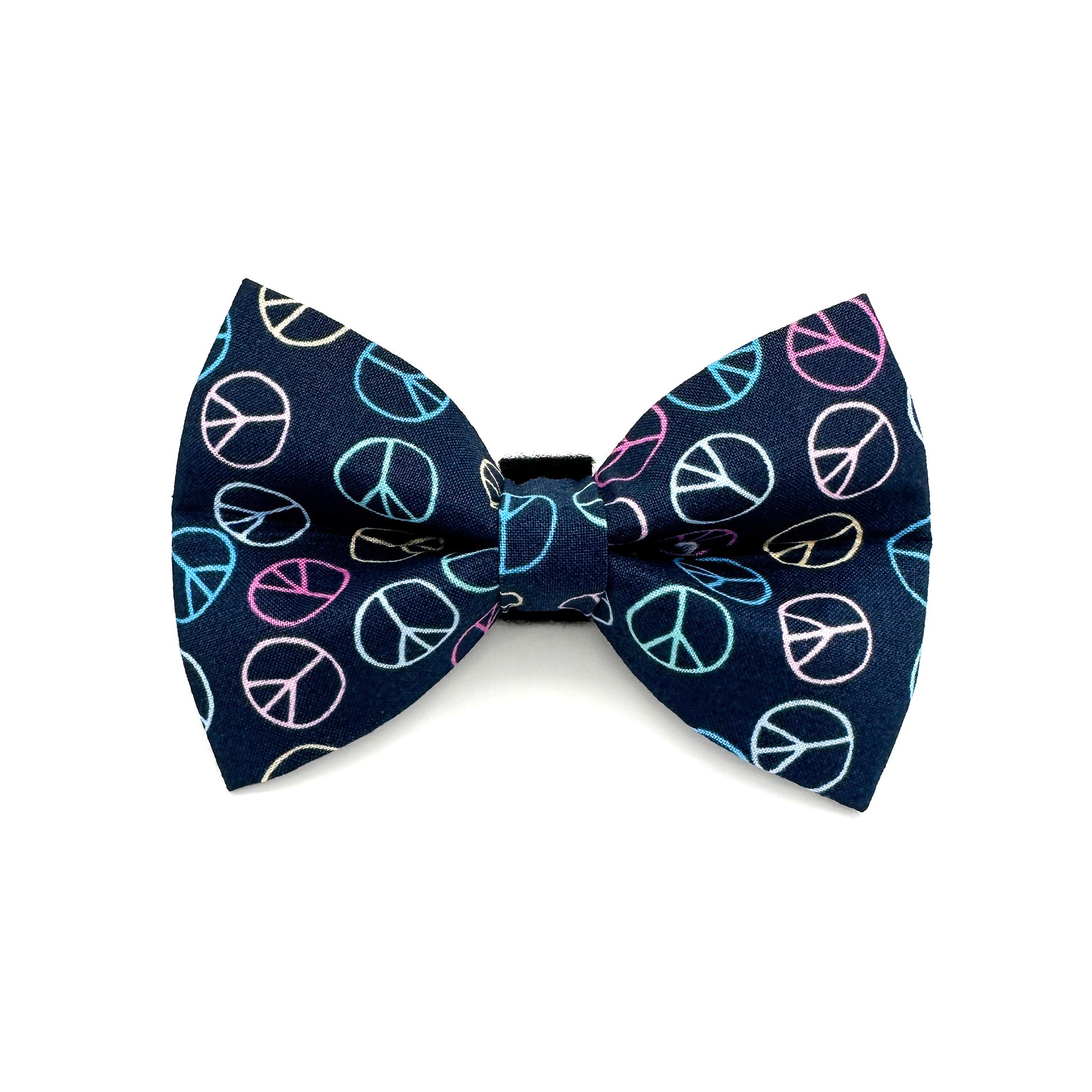 Peace Sign Dog Bow Tie
