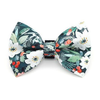Poinsettia Dog Bow Tie 