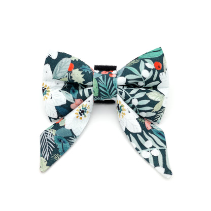 Poinsettia Sailor Dog Bow 