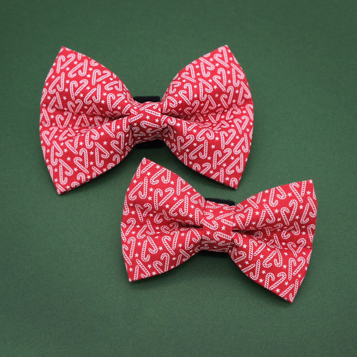 Red Candy Cane Dog Bow Tie 