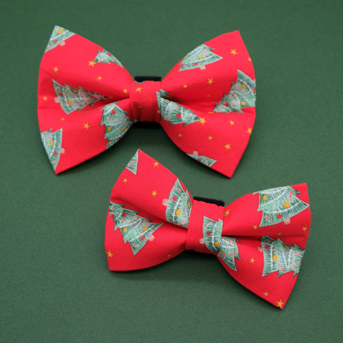 Red Christmas Tree Dog Bow Tie