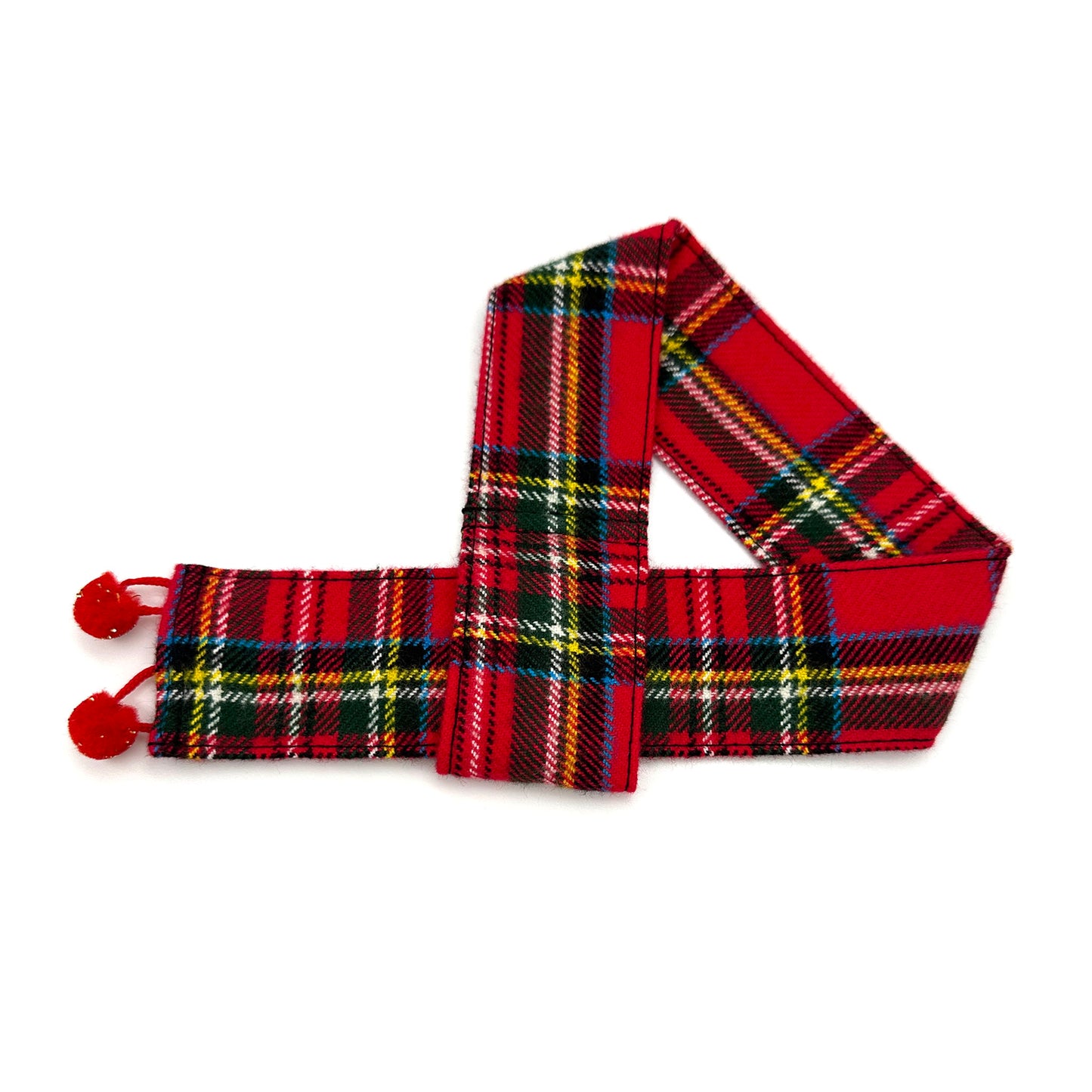 Red Plaid Flannel Dog Scarf