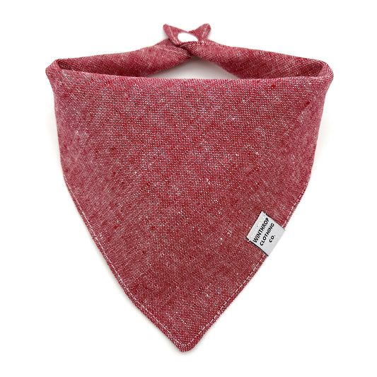 Red Chambray Dog Bandana