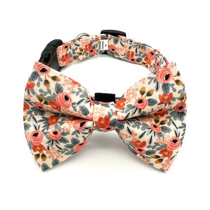 Rose Dog Bow Tie and Collar