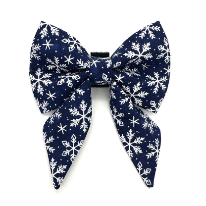 Snowflake Sailor Dog Bow