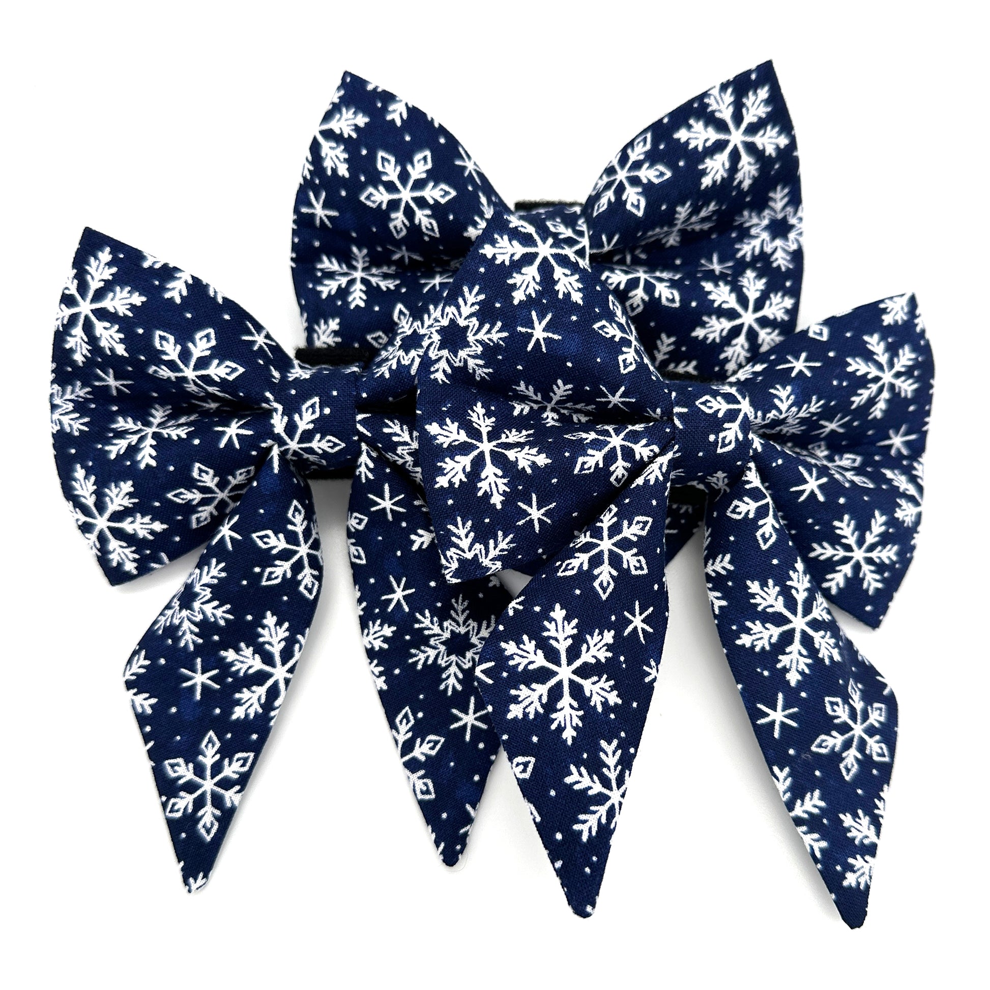 Snowflake Sailor Dog Bow