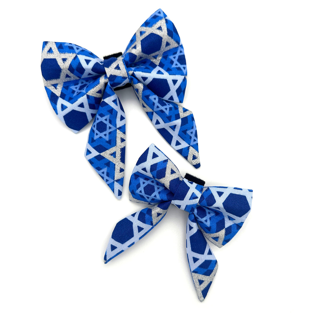 Star of David Glitter Sailor Dog Bow 
