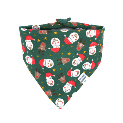 Santa and His Reindeer Dog Bandana 