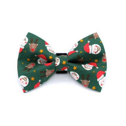 Santa and His Reindeer Dog Bow Tie