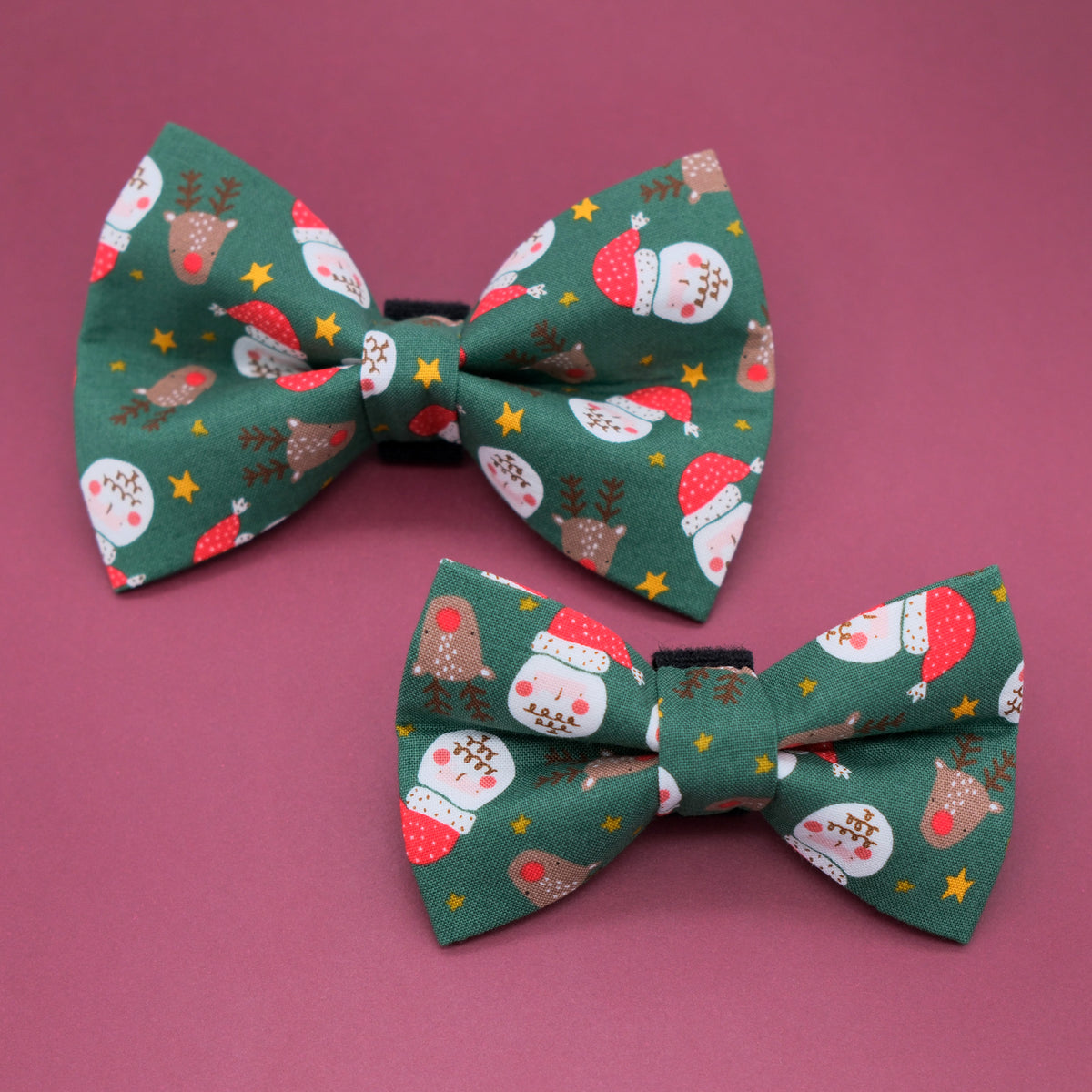 Santa and His Reindeer Dog Bow Ties