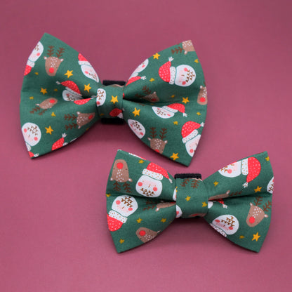 Santa and His Reindeer Dog Bow Ties
