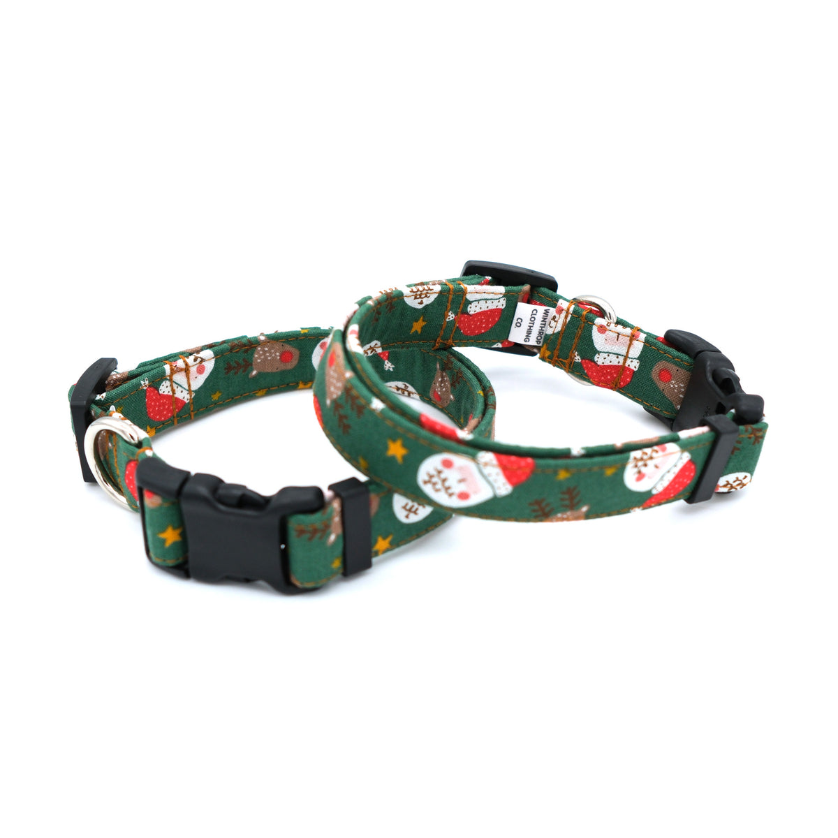 Santa and His Reindeer Dog Collar