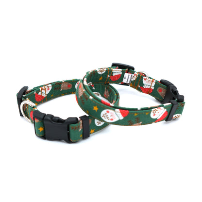 Santa and His Reindeer Dog Collar