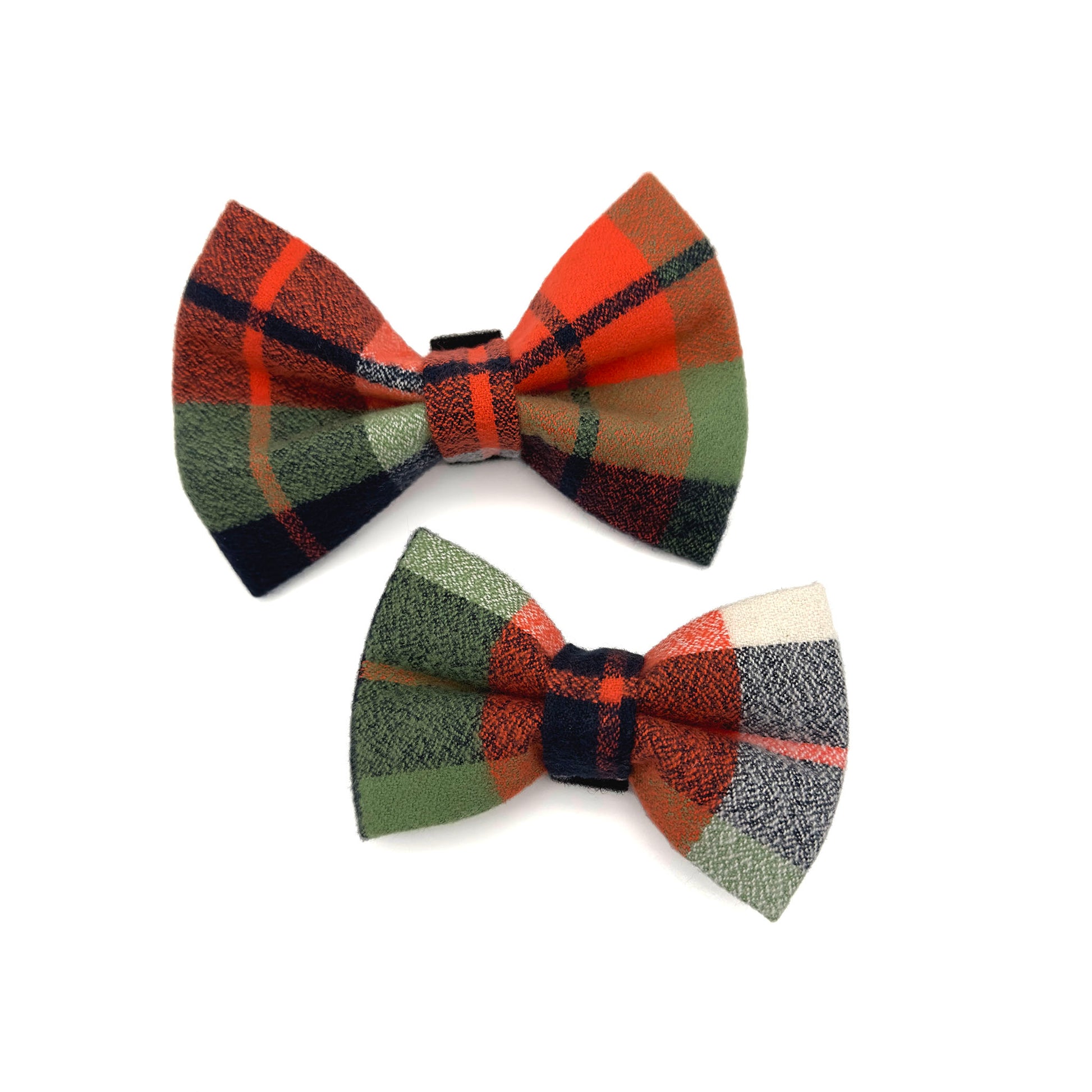 Willow Plaid Flannel Dog Bow Tie