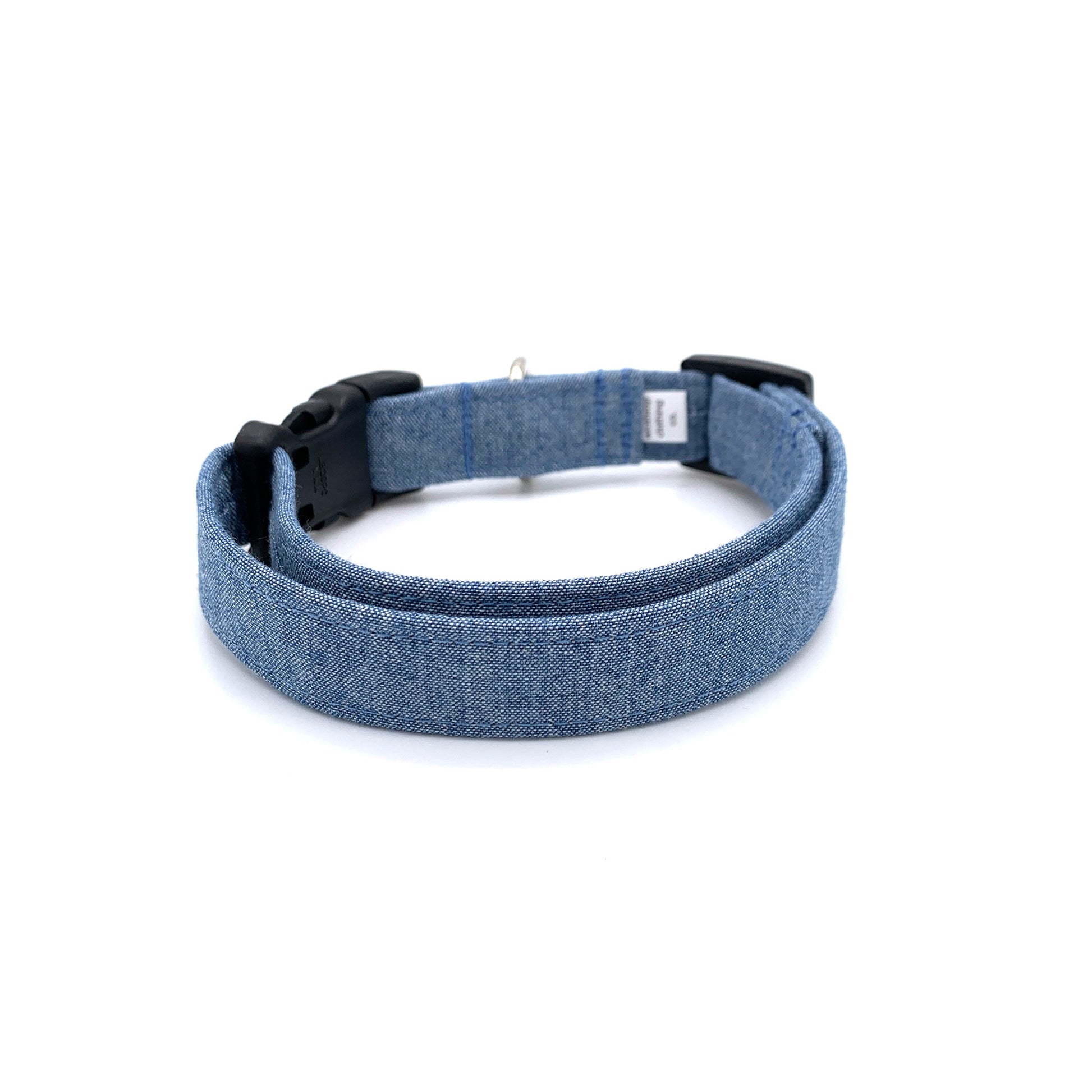 Light Blue Chambray Dog Collar