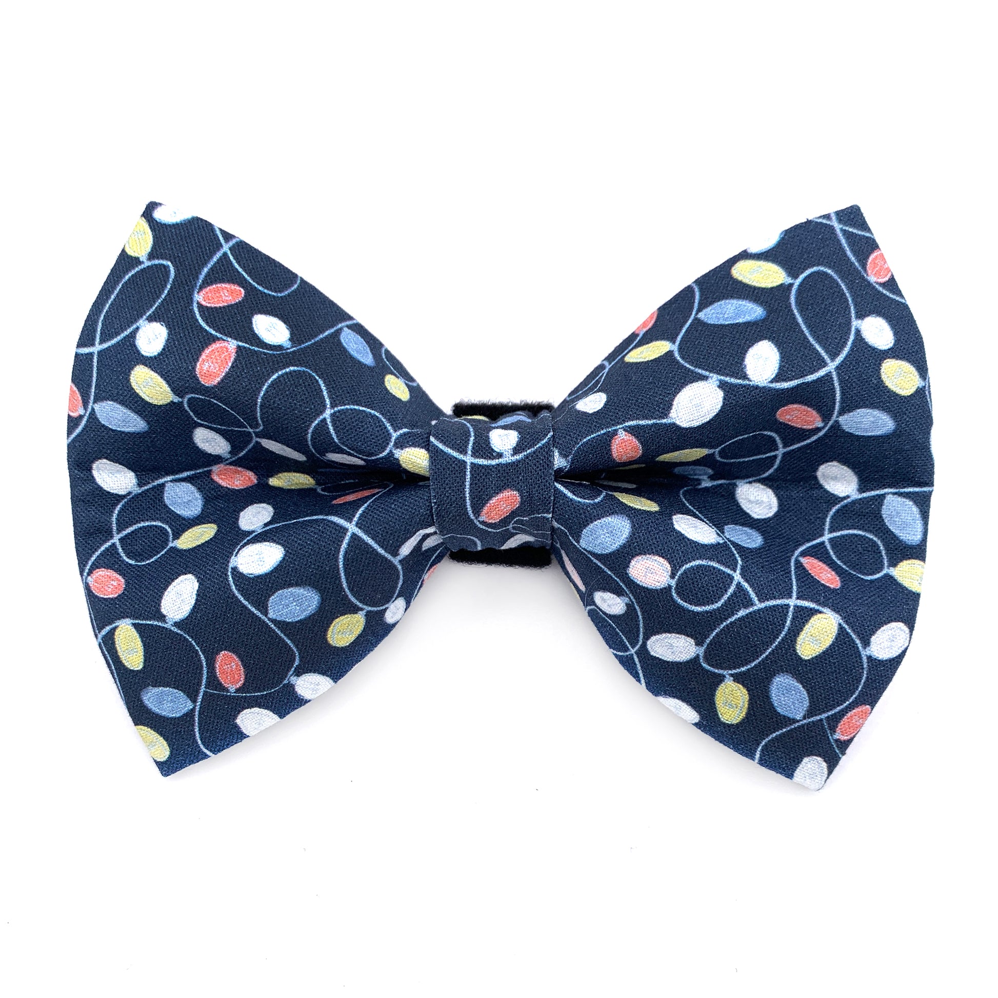 Christmas Lights Dog Bow Tie