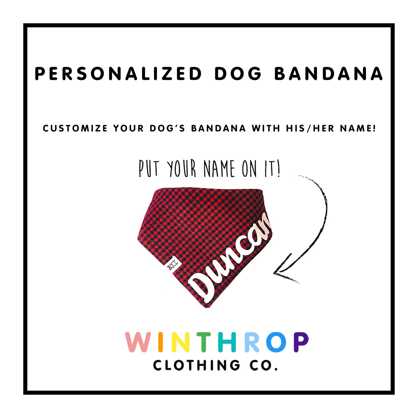 Personalized Dog Bandana