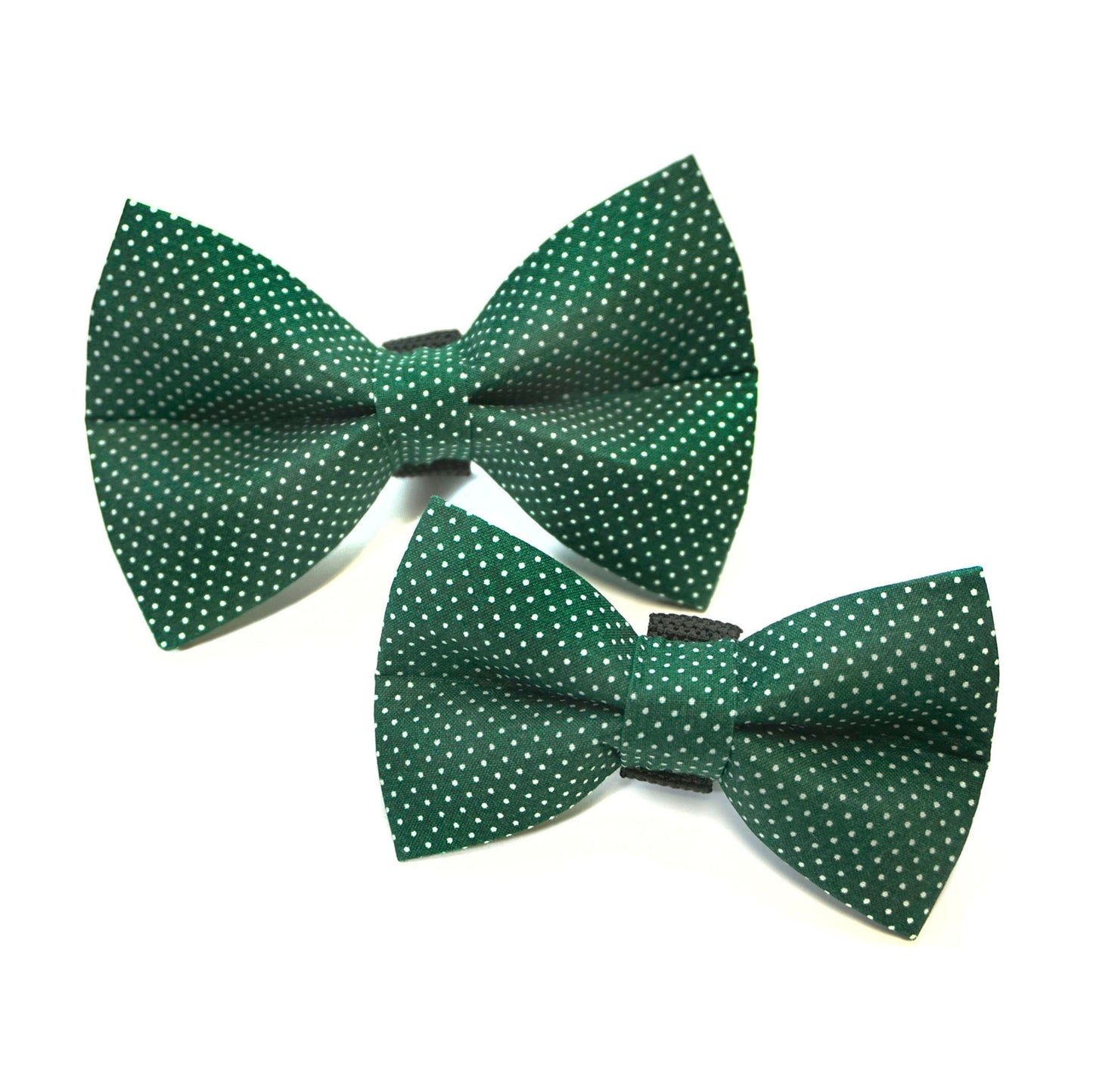 Forest Green Polka Dot Dog Bow Tie