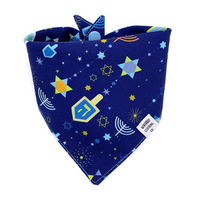 Hanukkah Dreidel Dog Bandana
