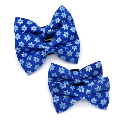 Hanukkah Blue Dog Bow Tie