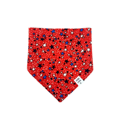 Red White and Blue Stars (Red) Dog Bandana