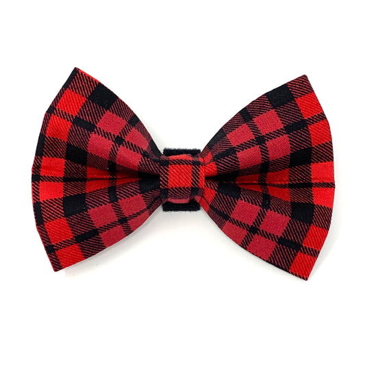 Buffalo Plaid Dog Bow Tie