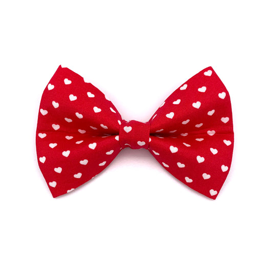 Valentine's Day Hearts Dog Bow Tie