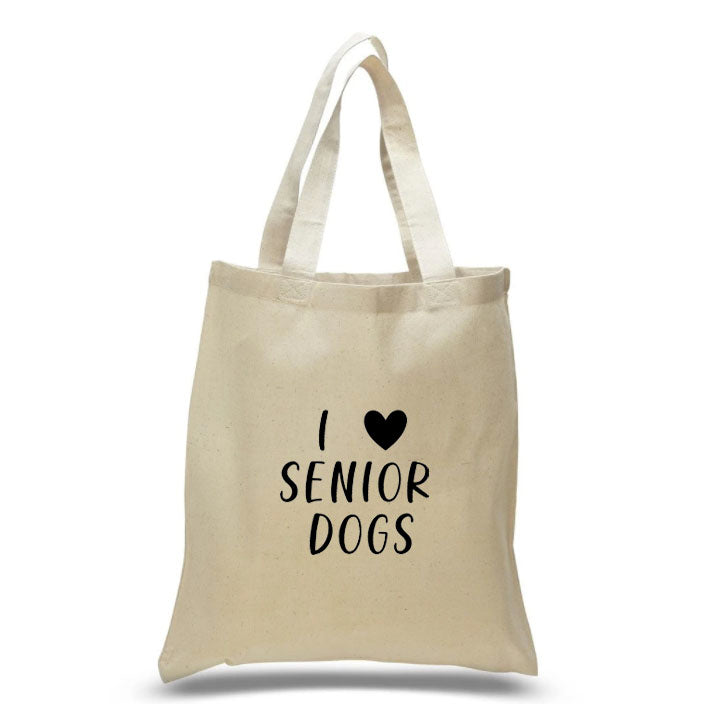 I Heart Senior Dogs Tote Bag
