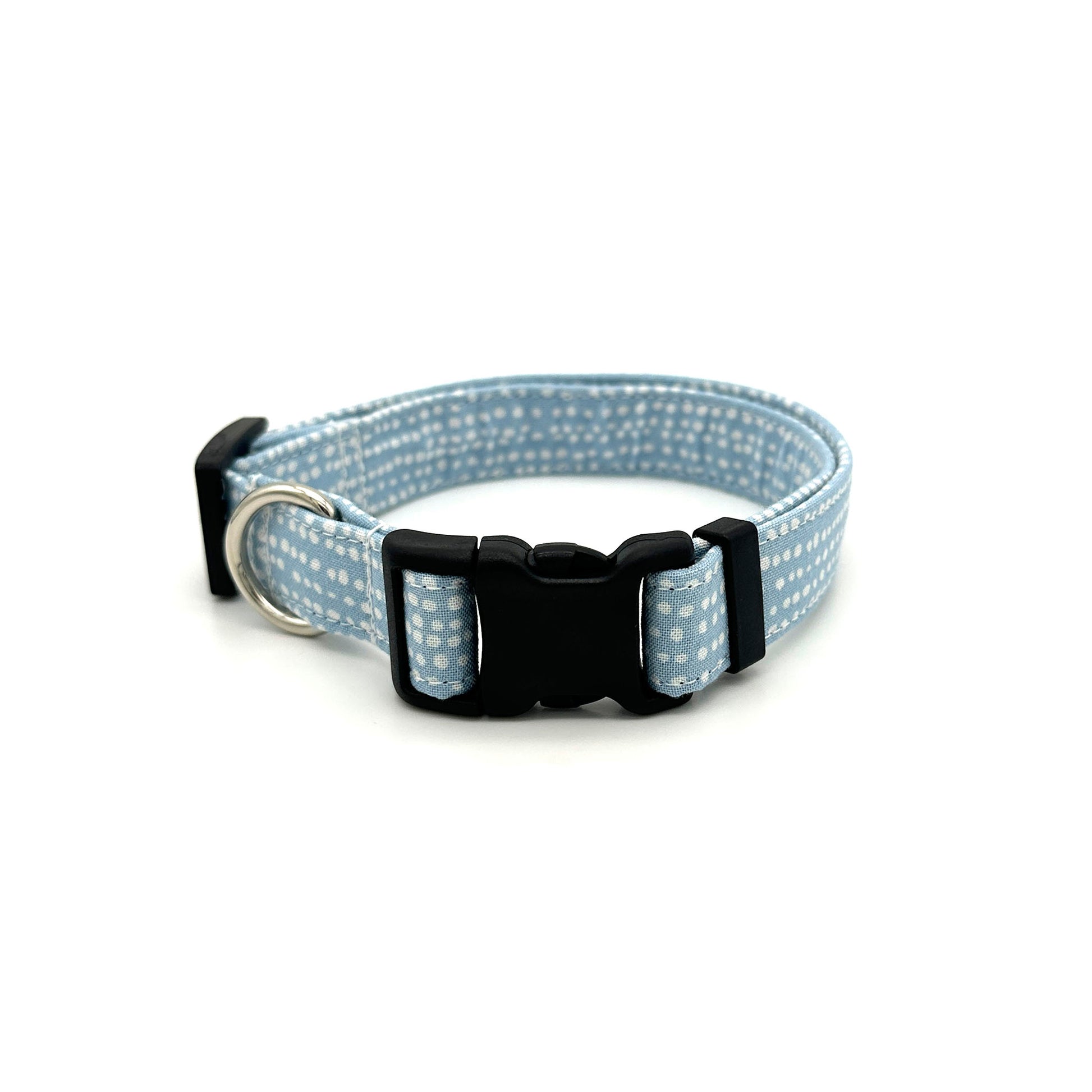 Light Blue Polka Dot Dog Collar