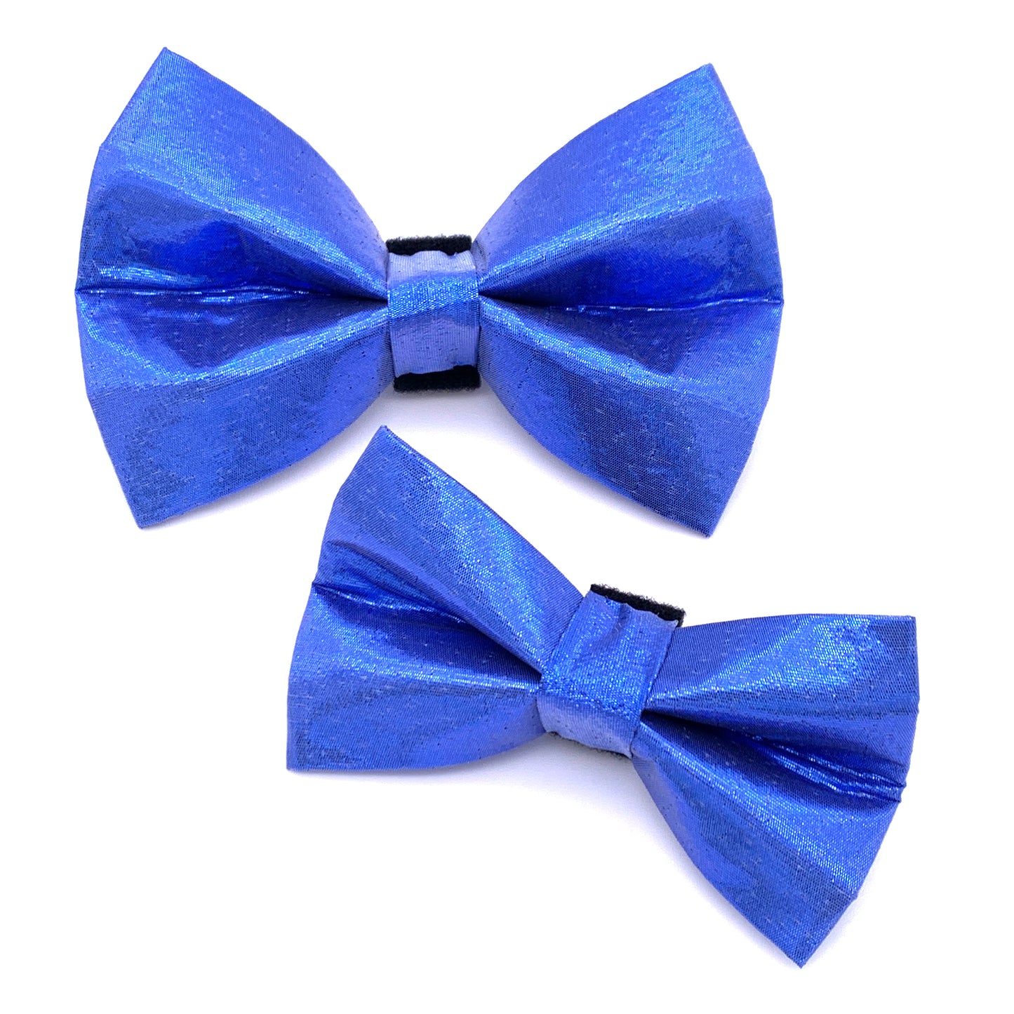 Metallic Light Blue Dog Bow Tie