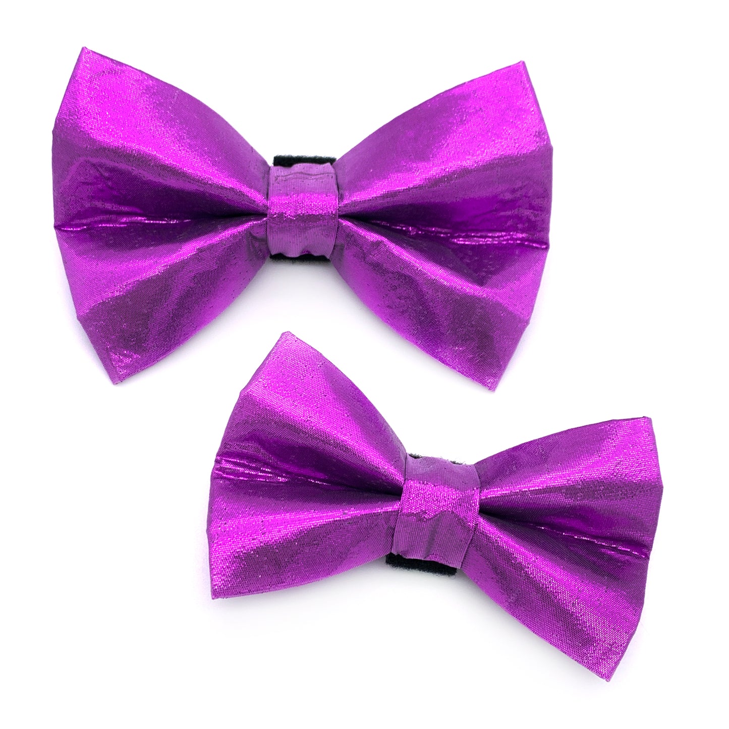 Metallic Purple Dog Bow Tie