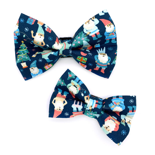 Naughty Gnomes Dog Bow Tie