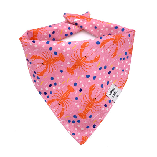 Lobster Pink Dog Bandana