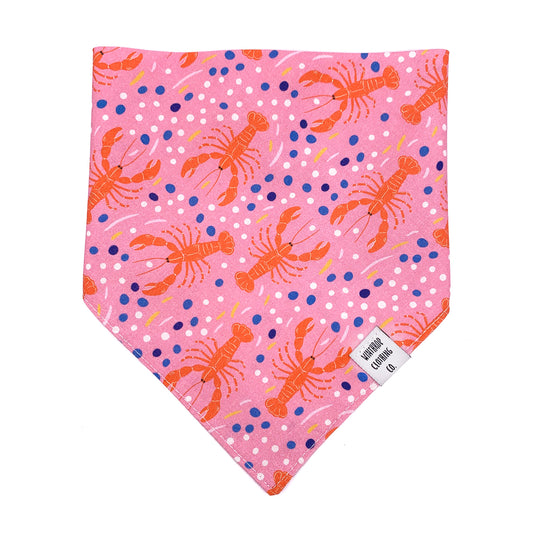 Lobster Pink Dog Bandana