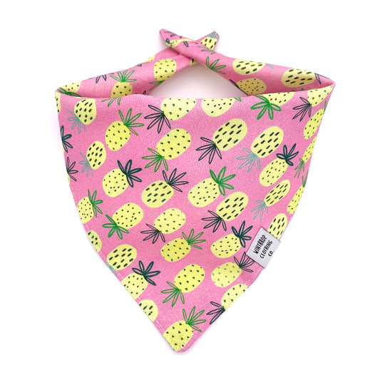 Pink Pineapple Dog Bandana