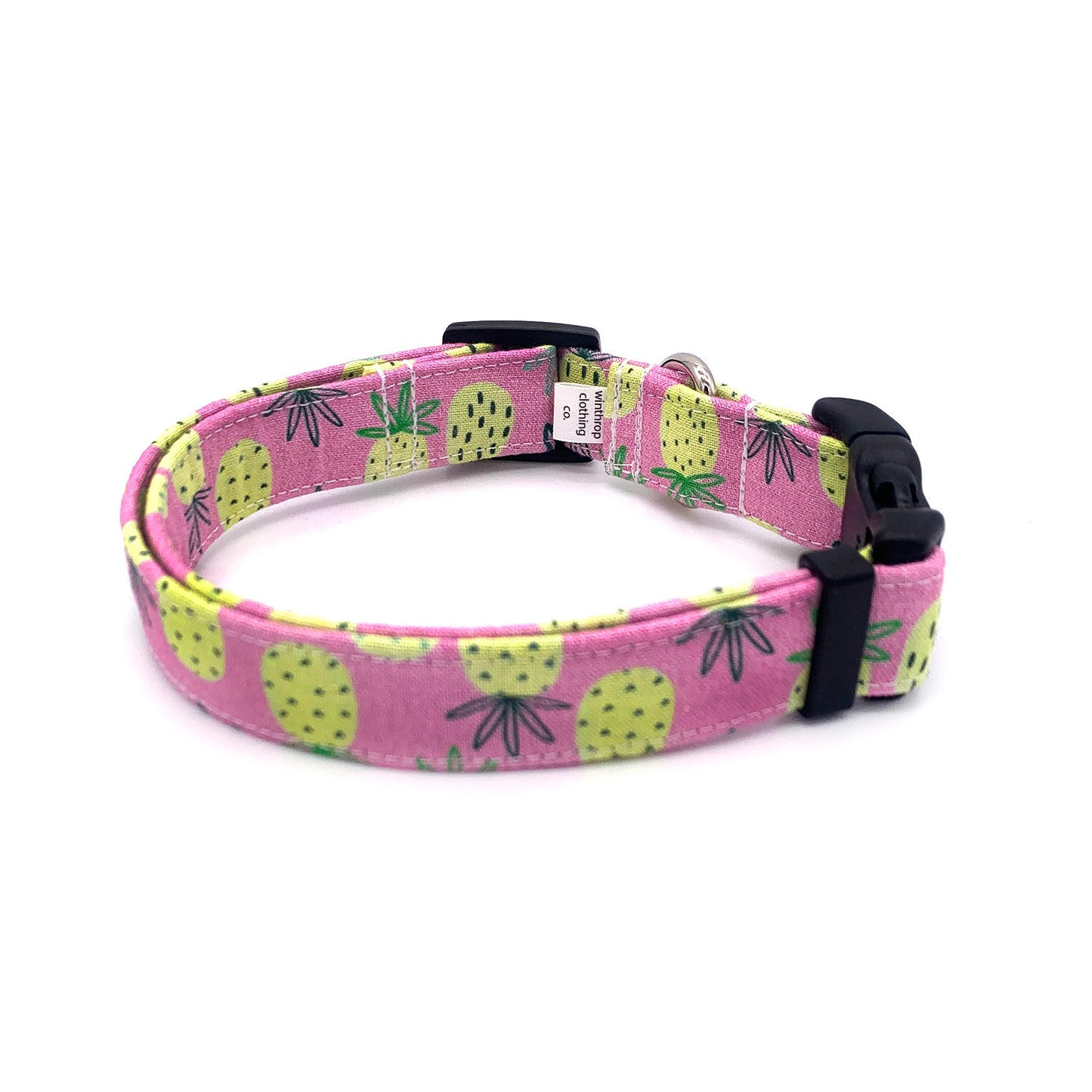 Pink Pineapple Dog Collar
