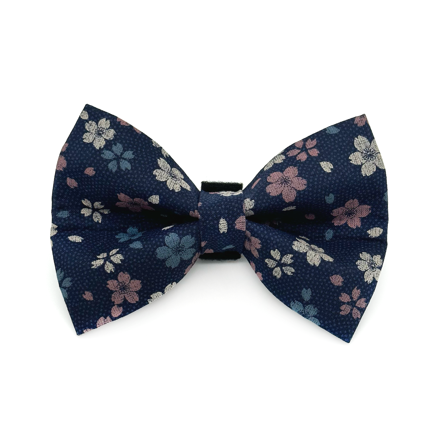 Pink and Blue Cherry Blossom Dog Bow Tie