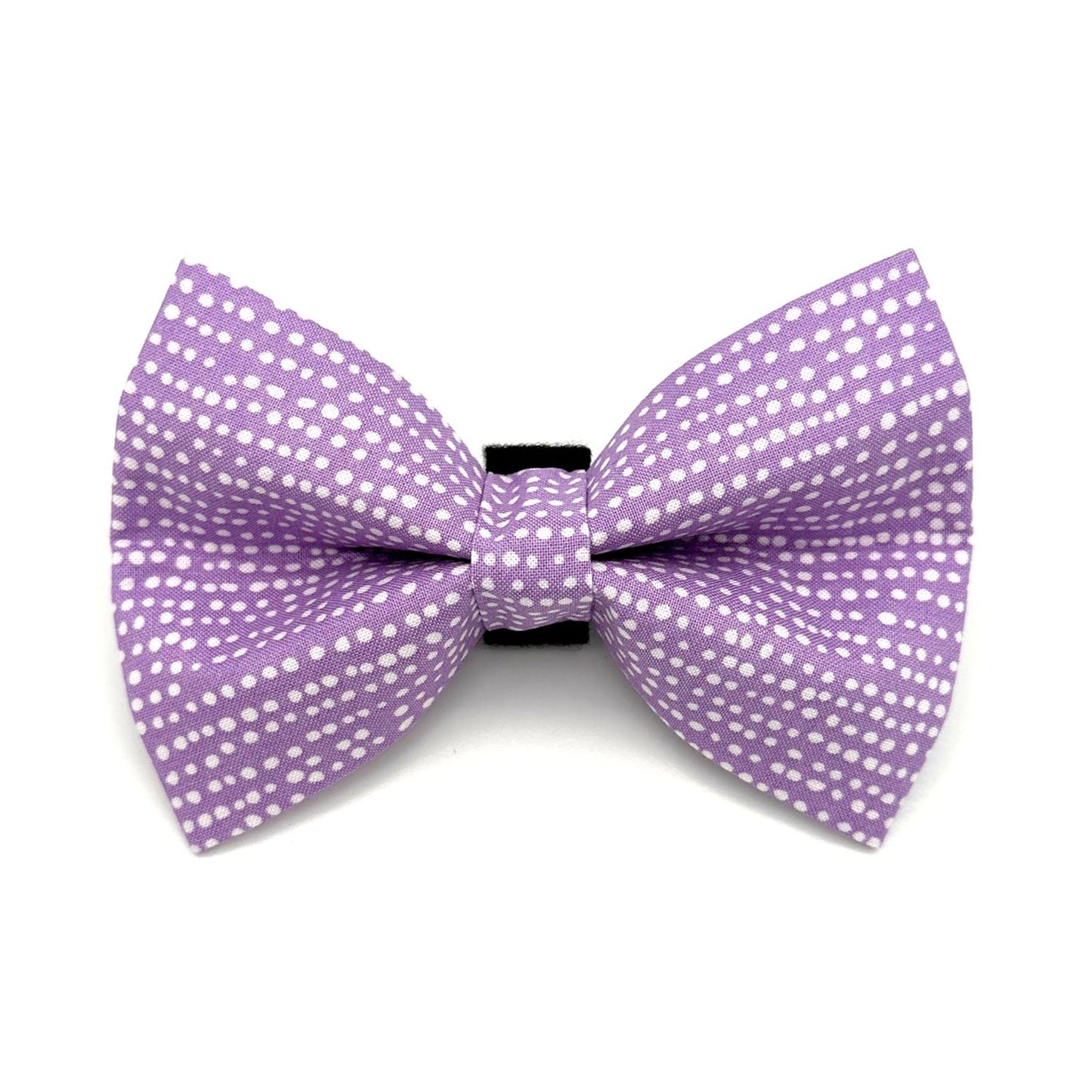 Purple Polka Dot Dog Bow Tie