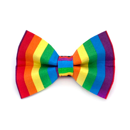 Rainbow Stripe Dog Bow Tie